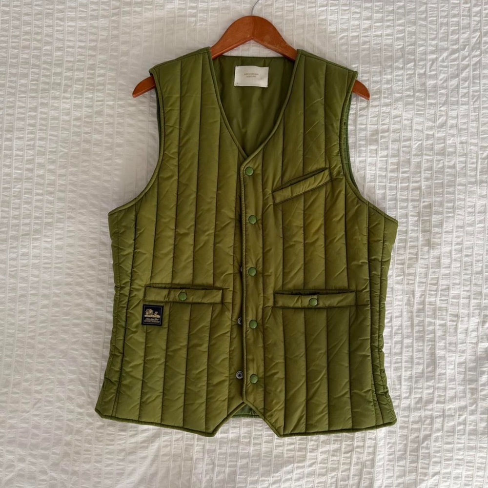 Aime Leon Dore Green Puffer Vest Twill